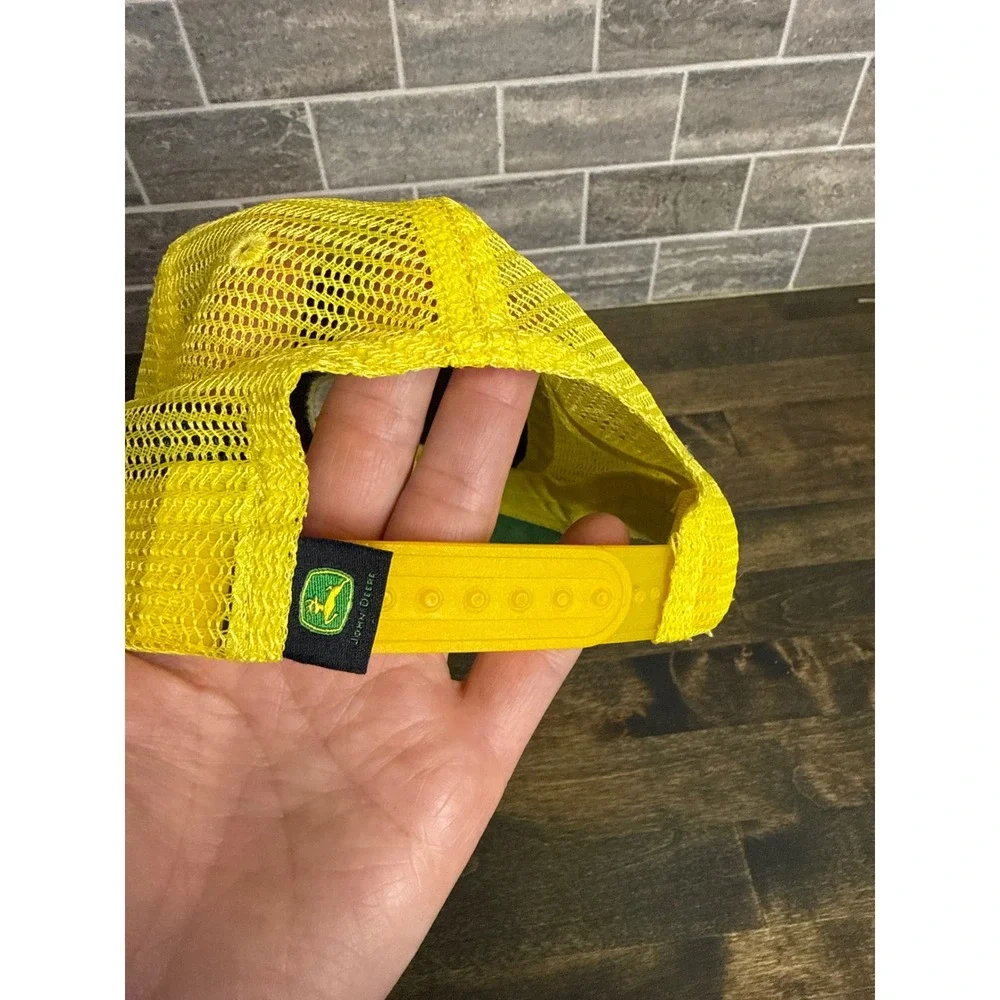John Deere Kids Youth Trucker Hat Green Yellow Mesh Snapback‎ Baseball Cap Logo